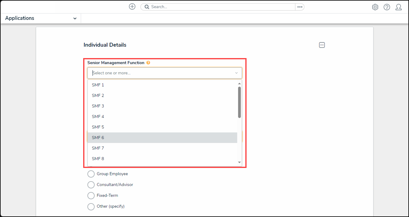Senior Management Function Dropdown.png
